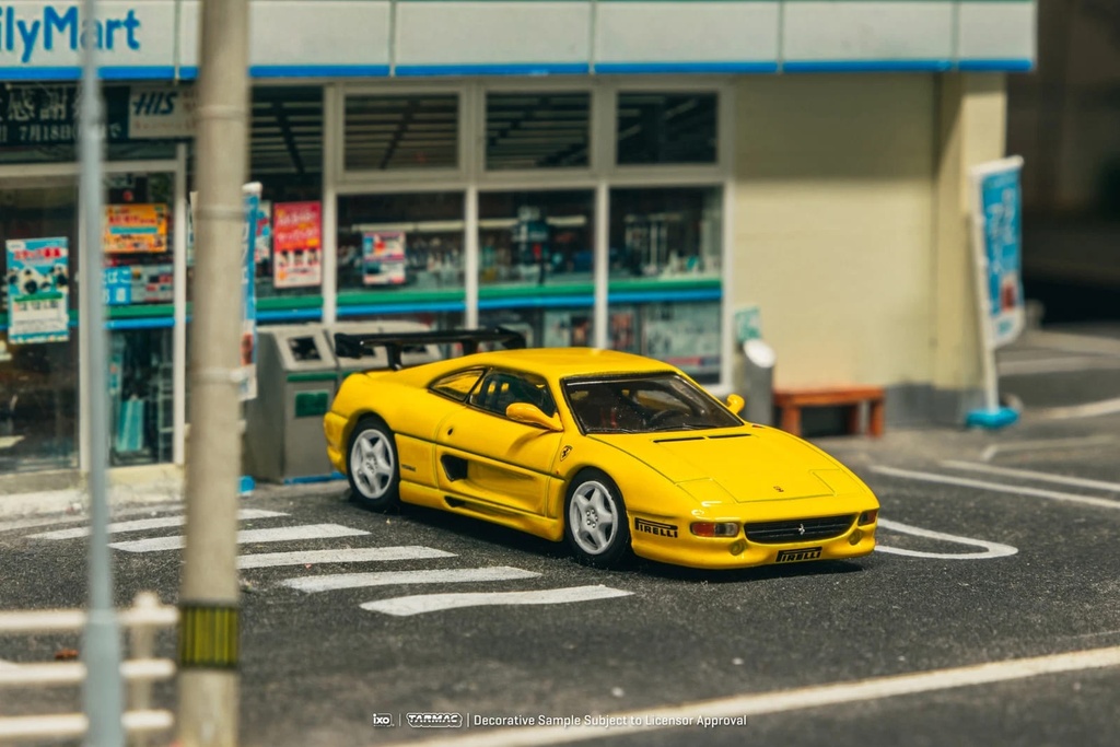 Tarmac Works x Ico Models 1/64 Ferrari F355 Challenge Yellow Road64 Diecast Car
