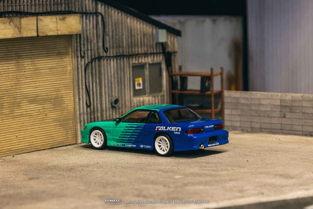 Tarmac Works 1/64 Vertex Nissan Silvia S13 Falken Global64 Diecast Car