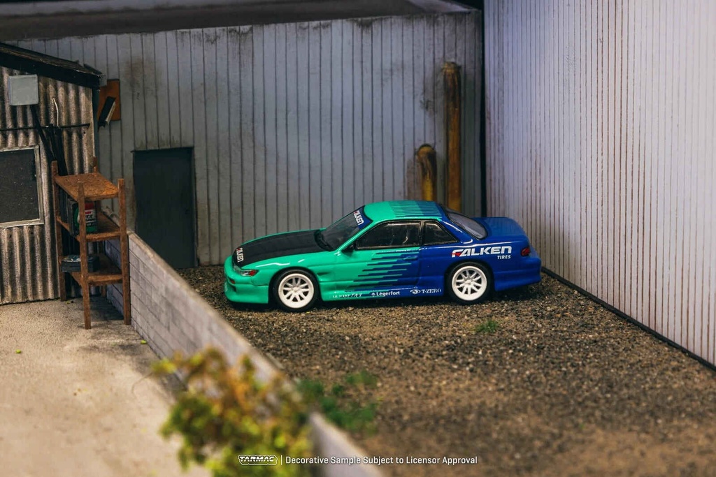 Tarmac Works 1/64 Vertex Nissan Silvia S13 Falken Global64 Diecast Car