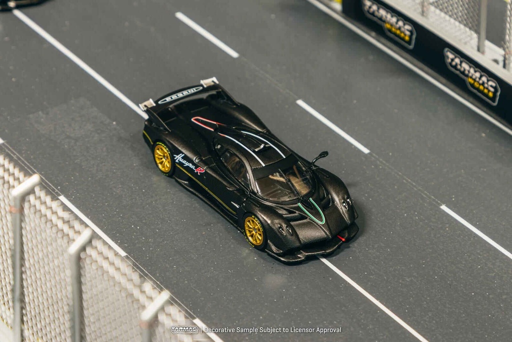 Tarmac Works 1/64 Paganl Huayra R (Matt Black Carbon) Diecast Car