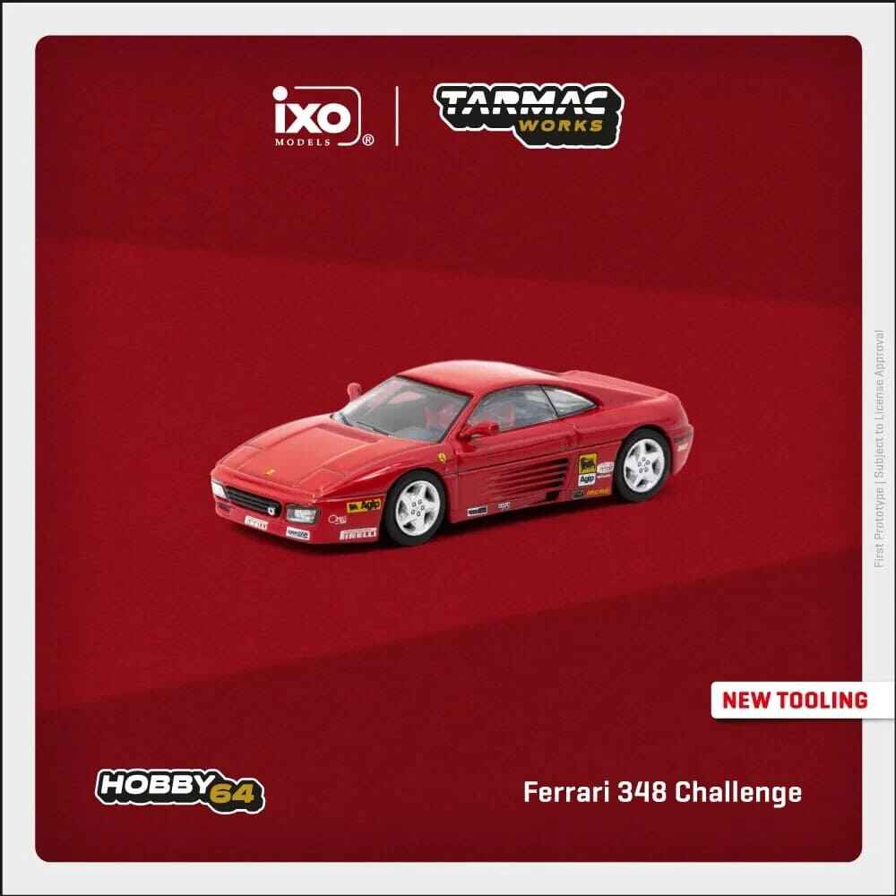 Tarmac Works 1/64 Ferrari 348 challenge red Diecast Car