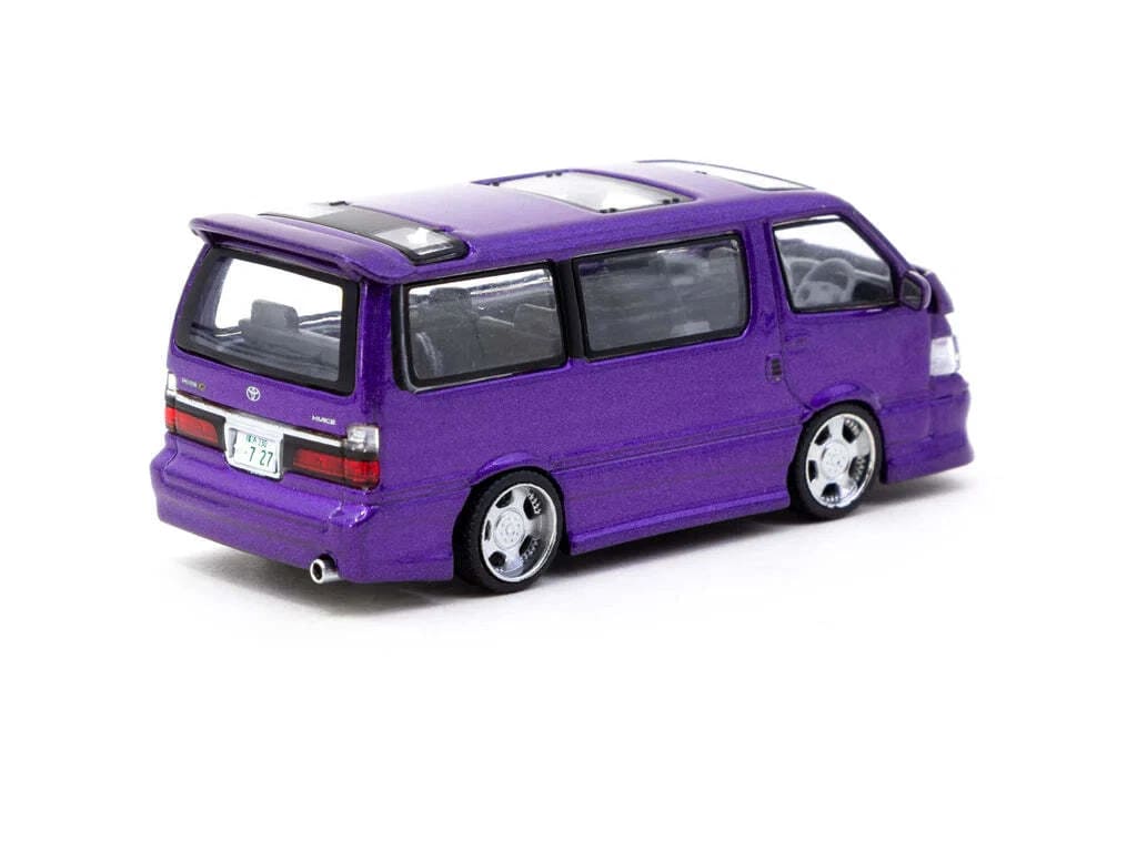Tarmac 1/64 Toyota Hiace Wagon Custom Road64 Purple Diecast Car