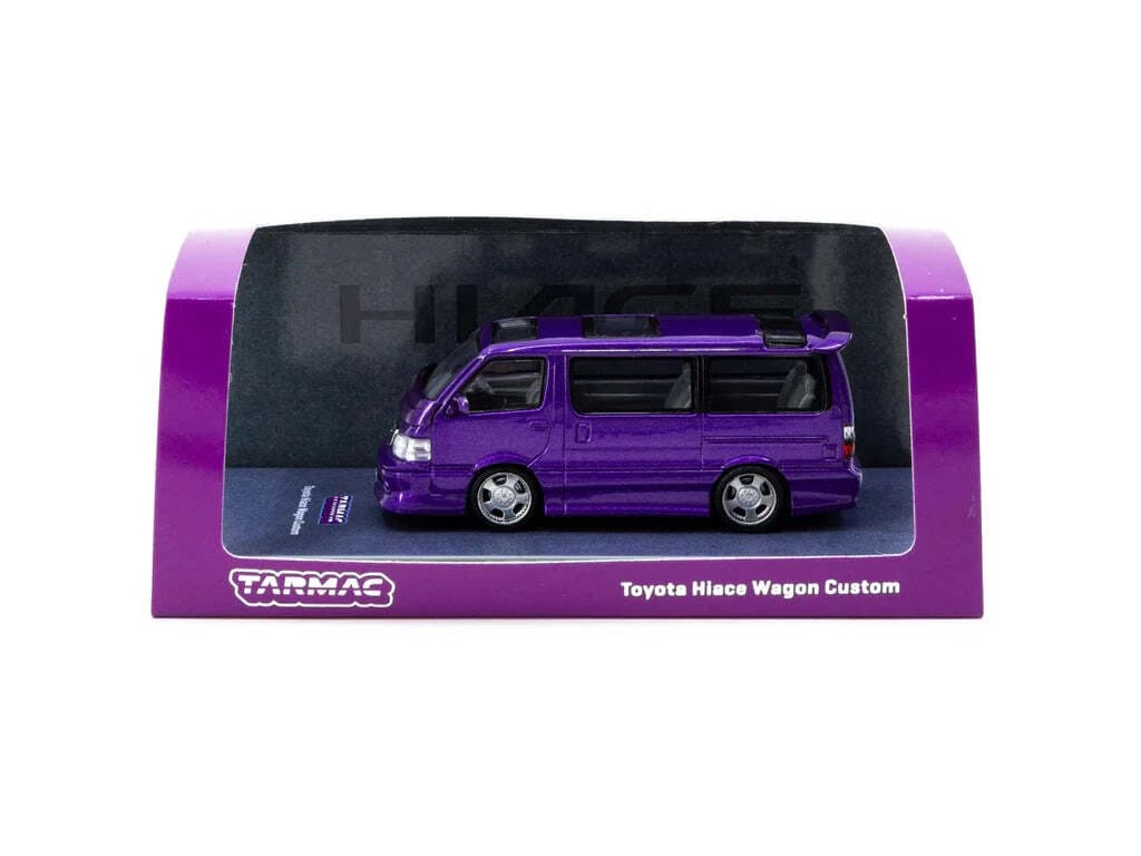 Tarmac 1/64 Toyota Hiace Wagon Custom Road64 Purple Diecast Car