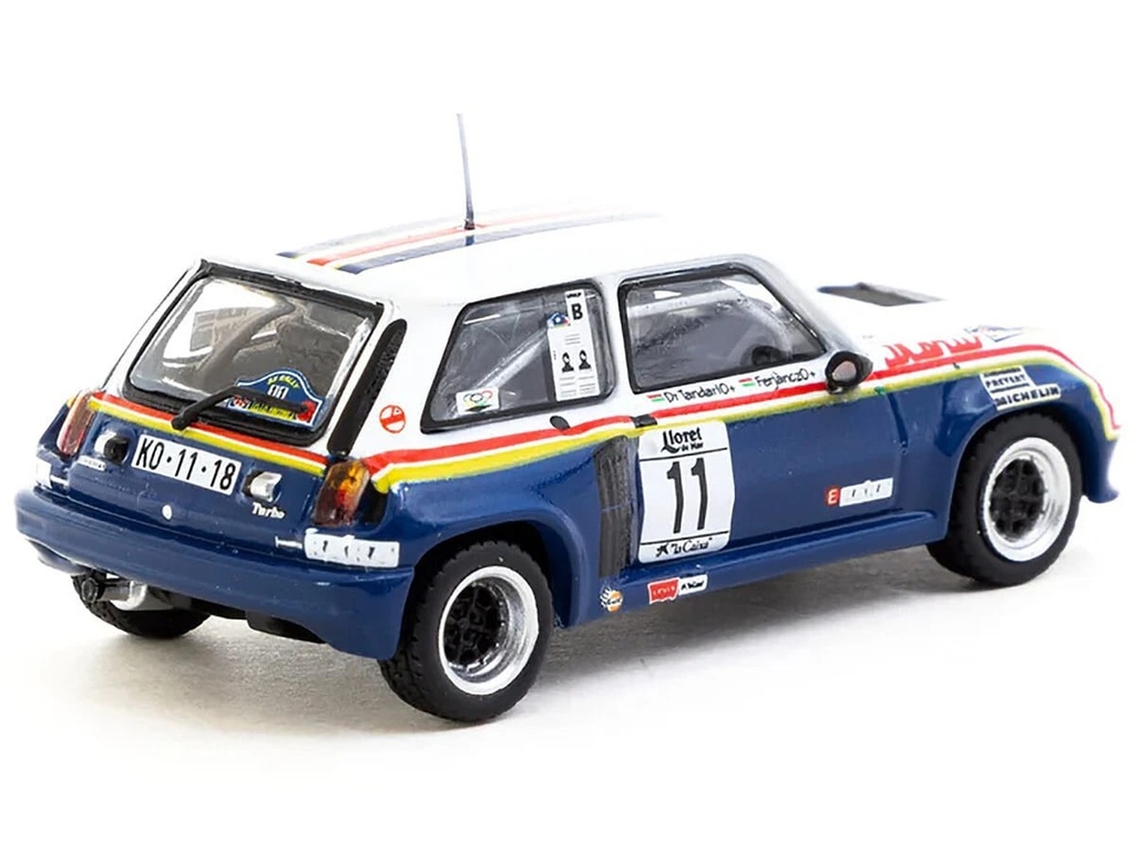 Tarmac Works 1/64 Renault 5 Turbo Rally Costa Brava 1985 Attila Ferjancz / Janos Tandari Diecast Car