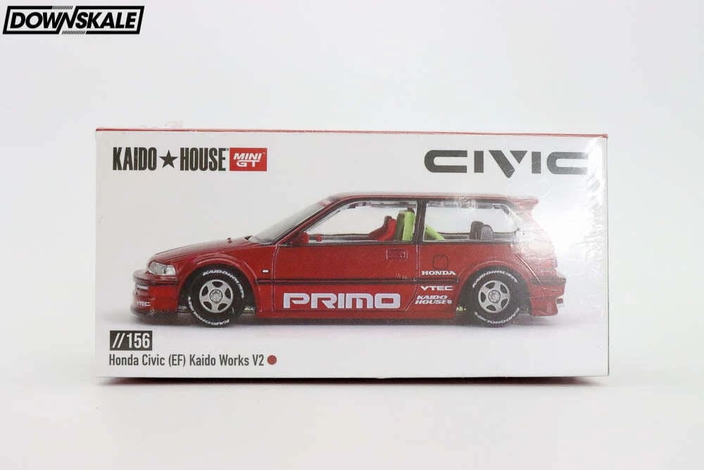 Kaido House x Mini GT 1/64 Honda Civic EF Kaido Works V2 No.155 Diecast Car