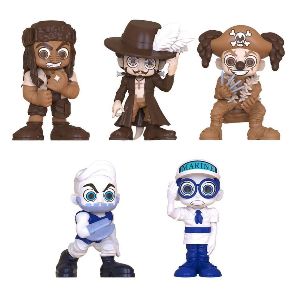 Phatmo One Piece 5pack Mini Figure Set - Pirates & Marines