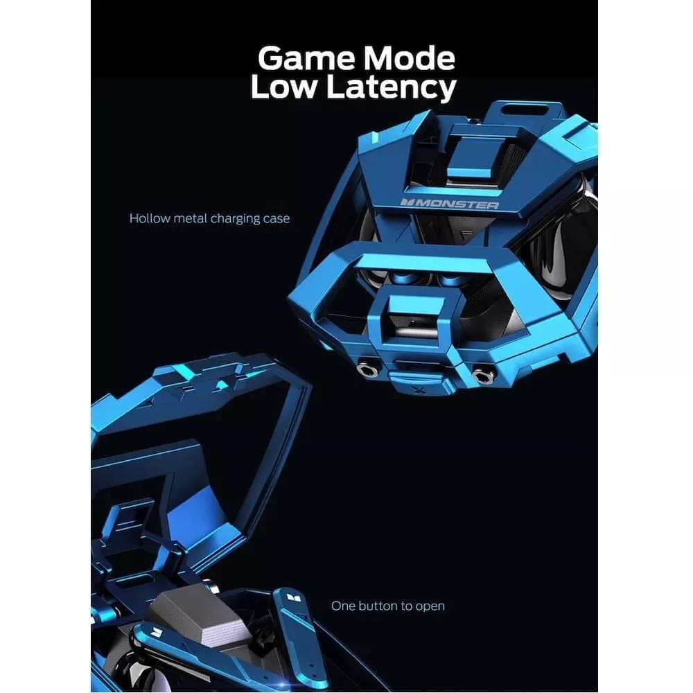 Monster AIRMARS XKT09 Wireless Gaming Headphones Blue