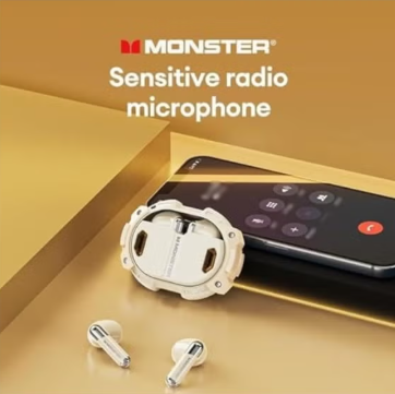 Monster AIRMARS XKT10 Pro Wireless Gaming Headphones Beige