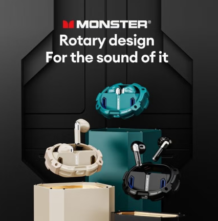 Monster AIRMARS XKT10 Pro Wireless Gaming Headphones Beige