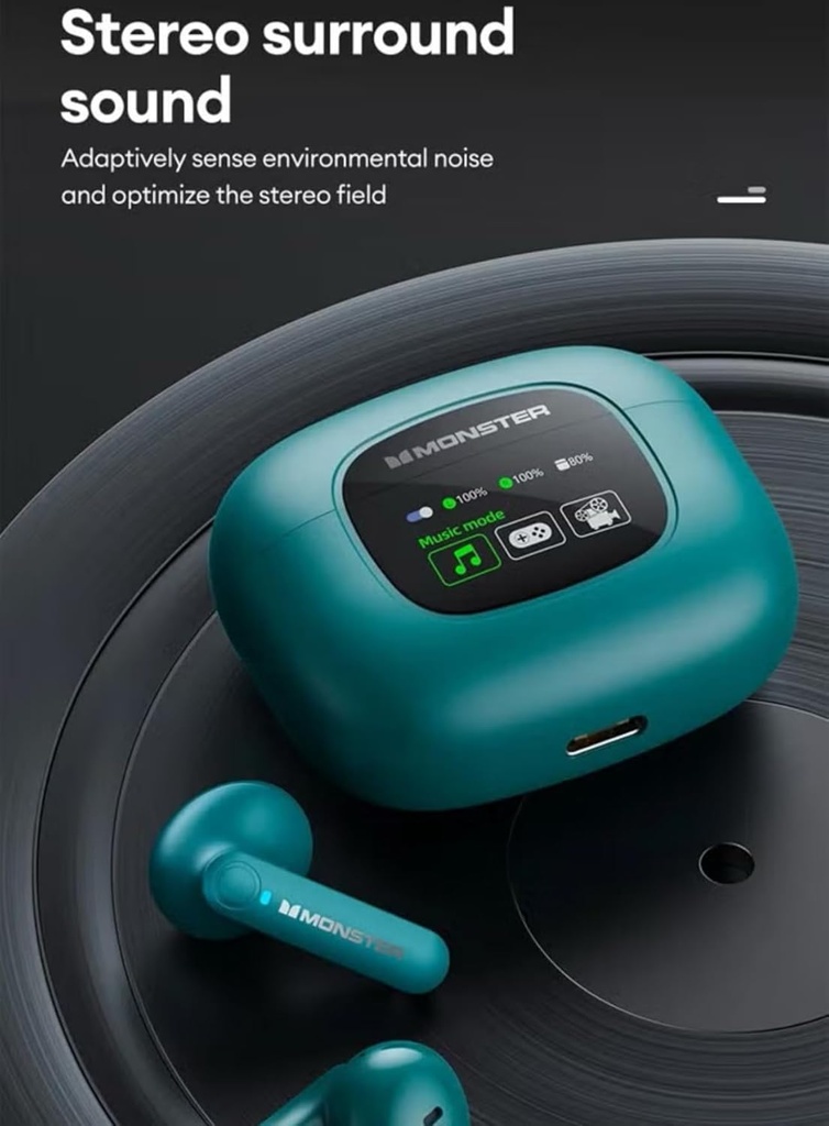 Monster AIRMARS XKT20 Wireless Gaming Headphones Green