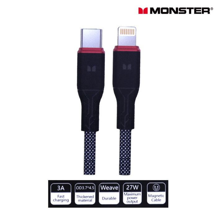 Monster U Link CL710 Data Charging Cable Black