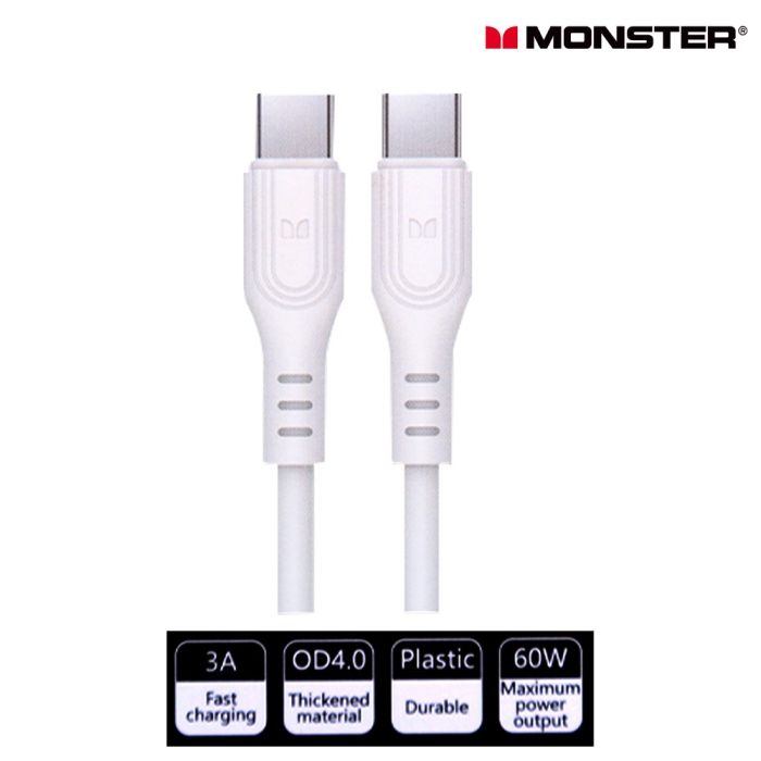 Monster U Link CC707 Data Charging Cable White