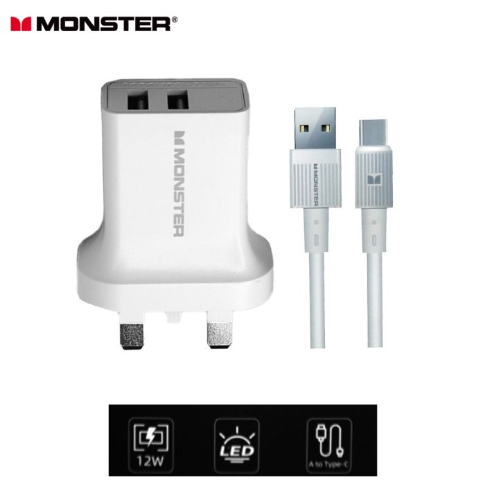 Monster U Travel 1201 Fast Charger White