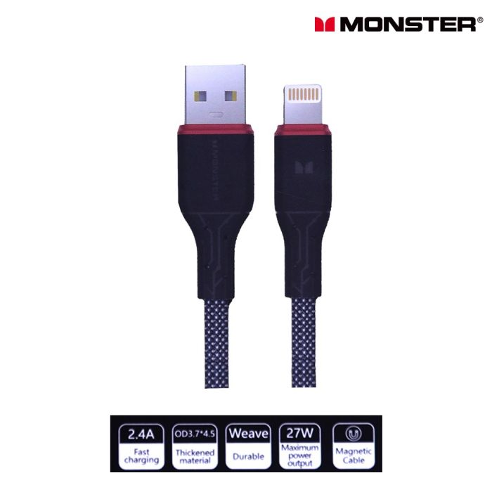 Monster U Link AL710 Data Charging Cable Black