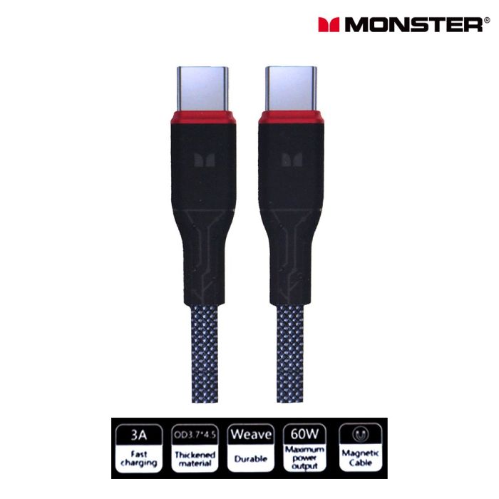 Monster U Link CC710 Data Charging Cable Black