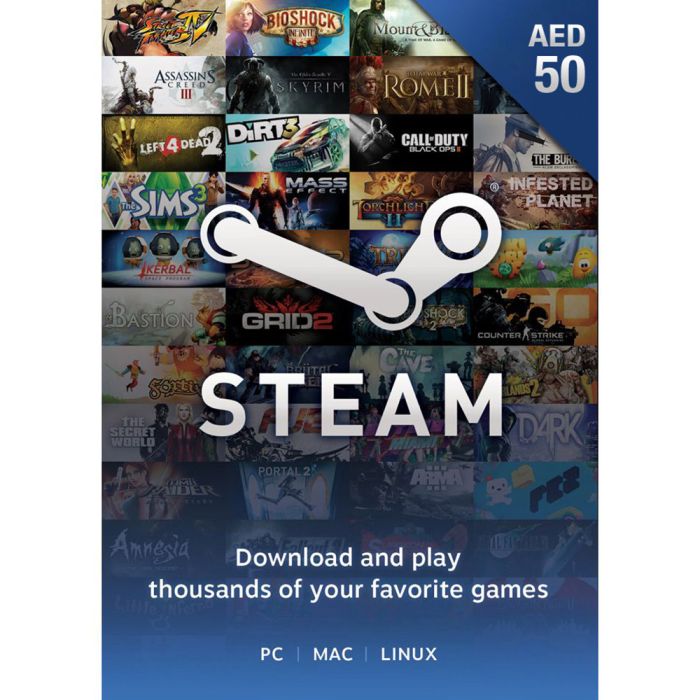 Steam Wallet Card Digital AED 50 - Gift Card