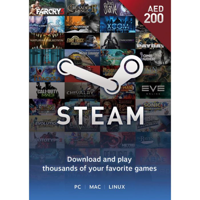 Steam Wallet Card Digital AED 200 - Gift Card