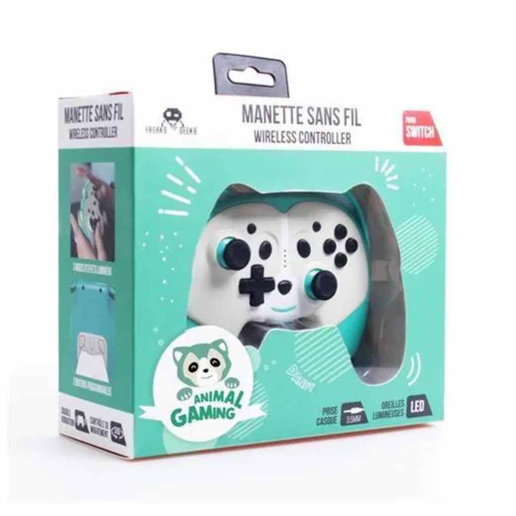 Freaks and Geeks - Wireless Controller Pandy for Switch with paddles - Green 
