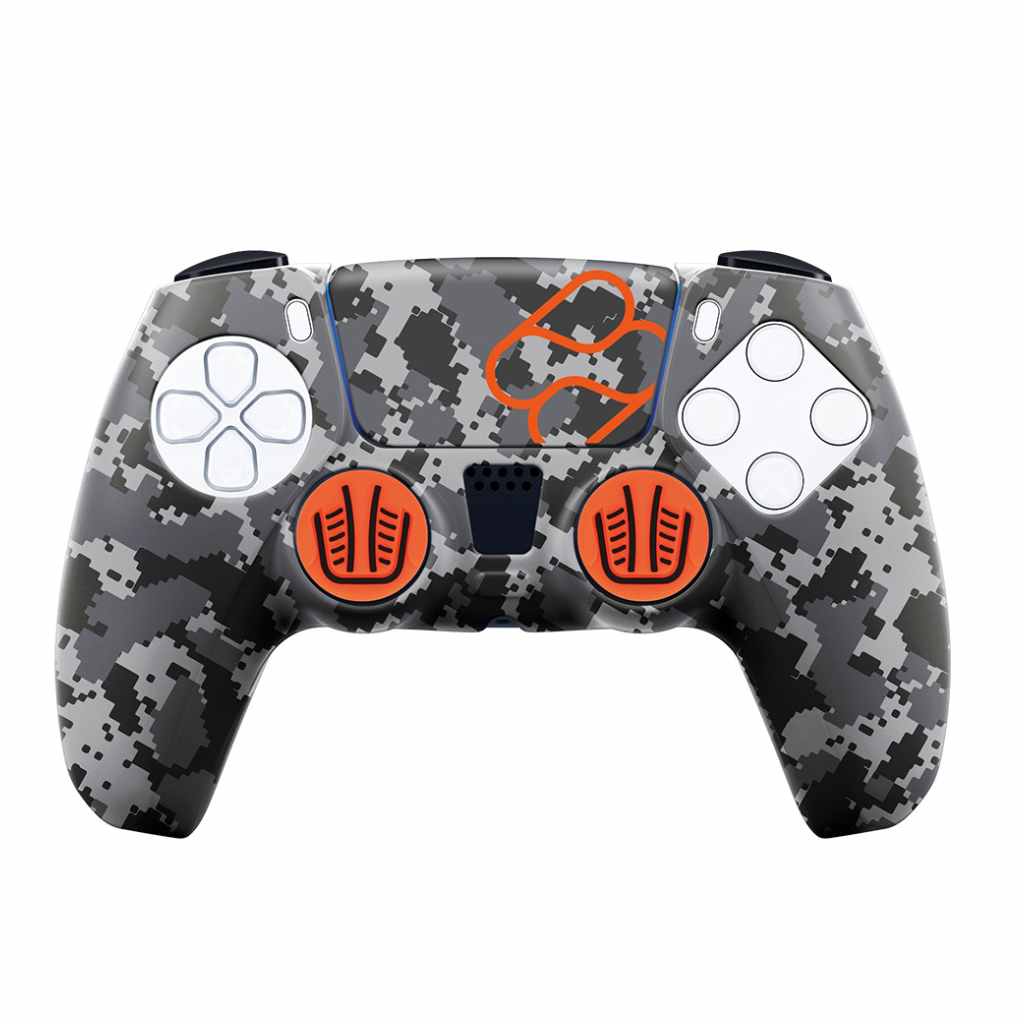 FR-TEC - Silicone Skin + Grips Camo Digital Black pour manette PS5