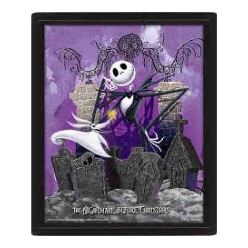 Pyramid - The Nightmare Before Christmas Jack Skellington Graveyard - 3D Frame
