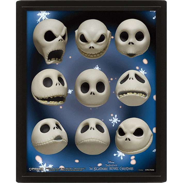 Pyramid - The Nightmare Before Christmas Jack Expressions -3D Frame