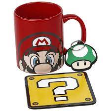 Pyramid - Super Mario - Mario Mug Coaster Keychain Gift Set