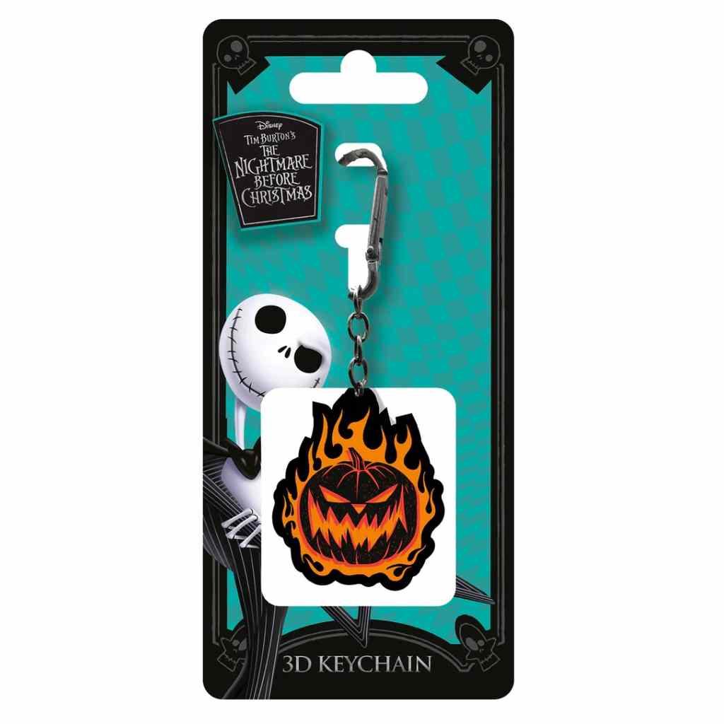 Pyramid - The Nightmare Before Christmas - Flaming Pumpkin 3D Keychain