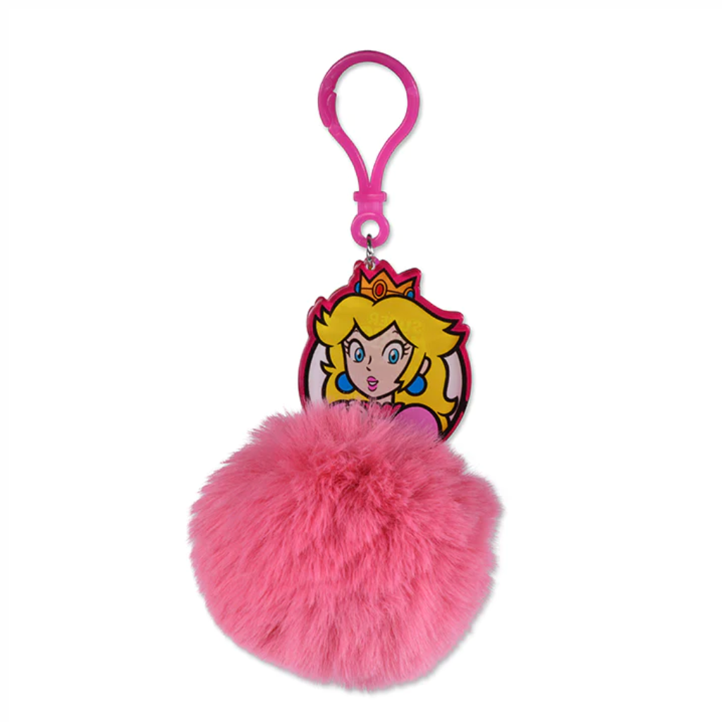 Pyramid - Super Mario - Princess Peach Pom Pom Keychain