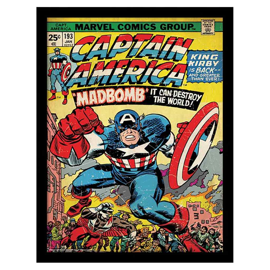 Pyramid - Captain America Madbomb - Wooden Frame