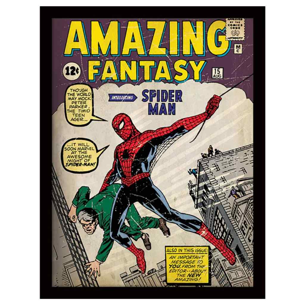 Pyramid - Spider-Man Issue 1 - Wooden Frame