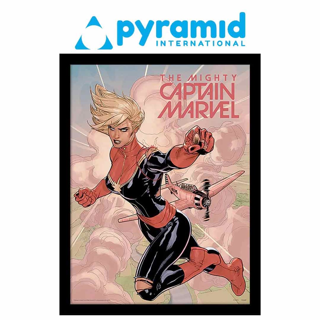Pyramid - Captain Marvel Flight Wooden Frame