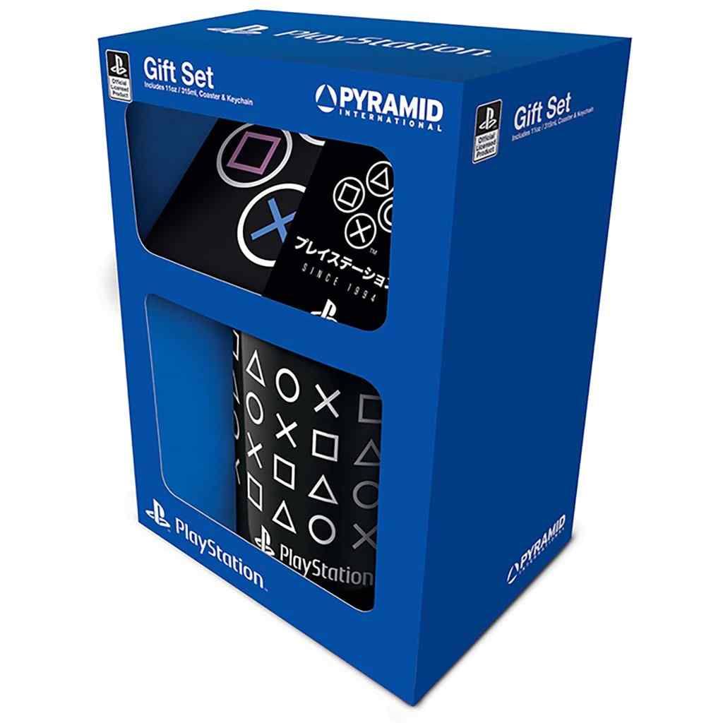 Pyramid - Playstation Ceramic Mug With Coaster And Keyring Set In Presentation Gift Box