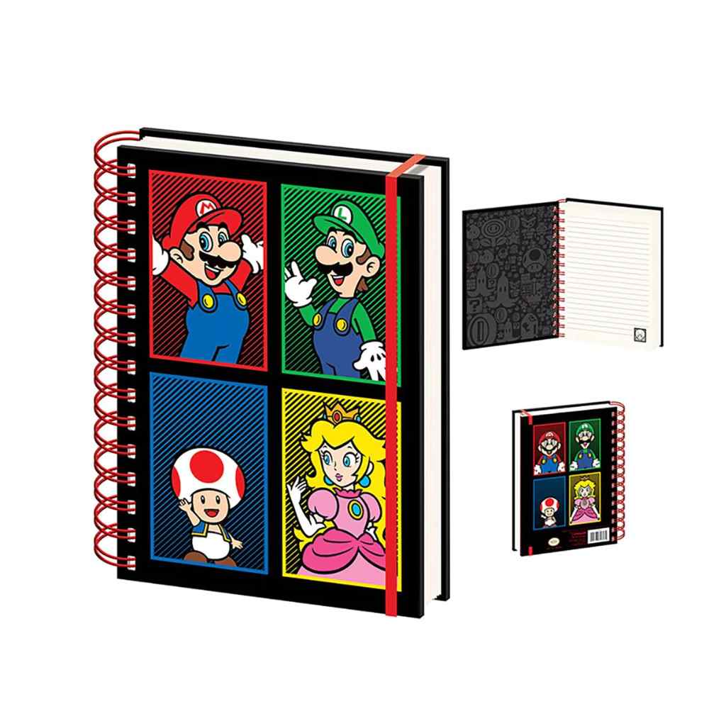Pyramid - Super Mario - 4 Colour A5 Wiro Notebook