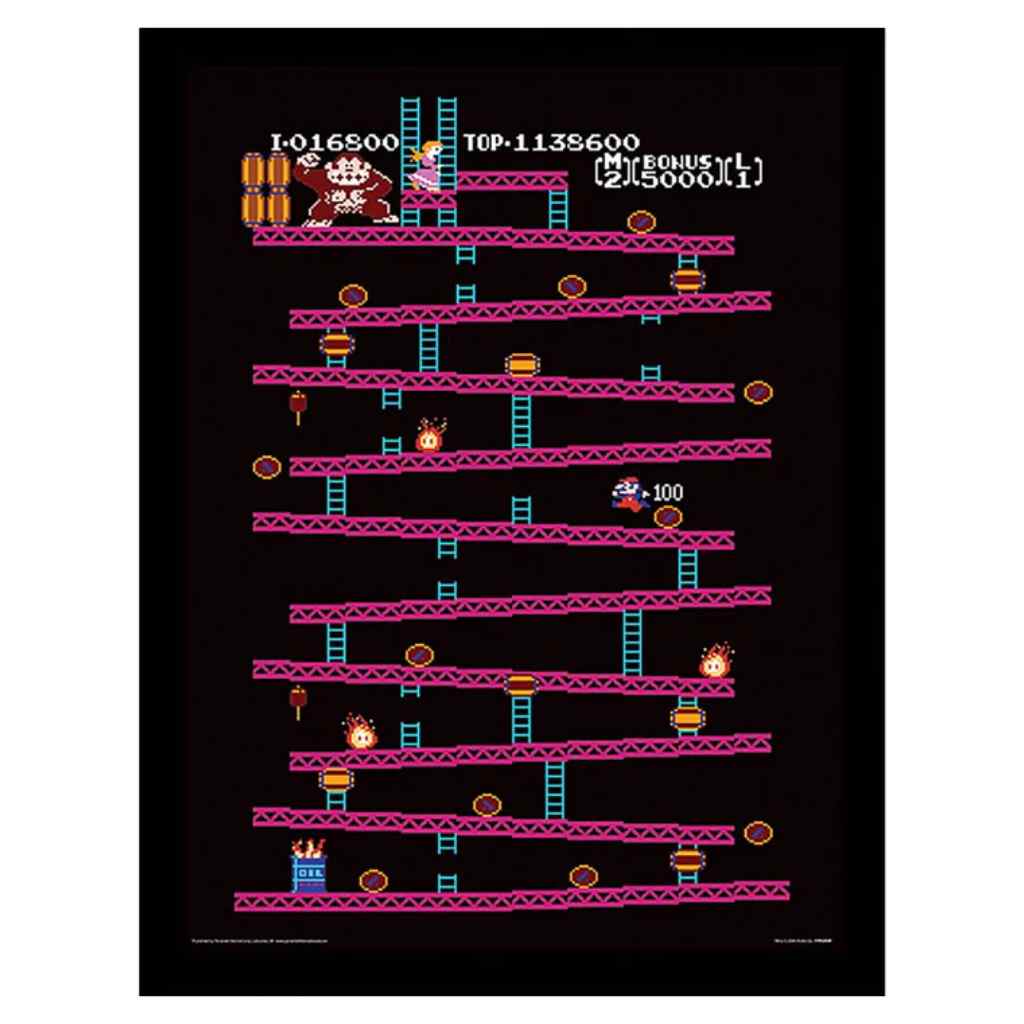 Pyramid - Donkey Kong - Nes Framed