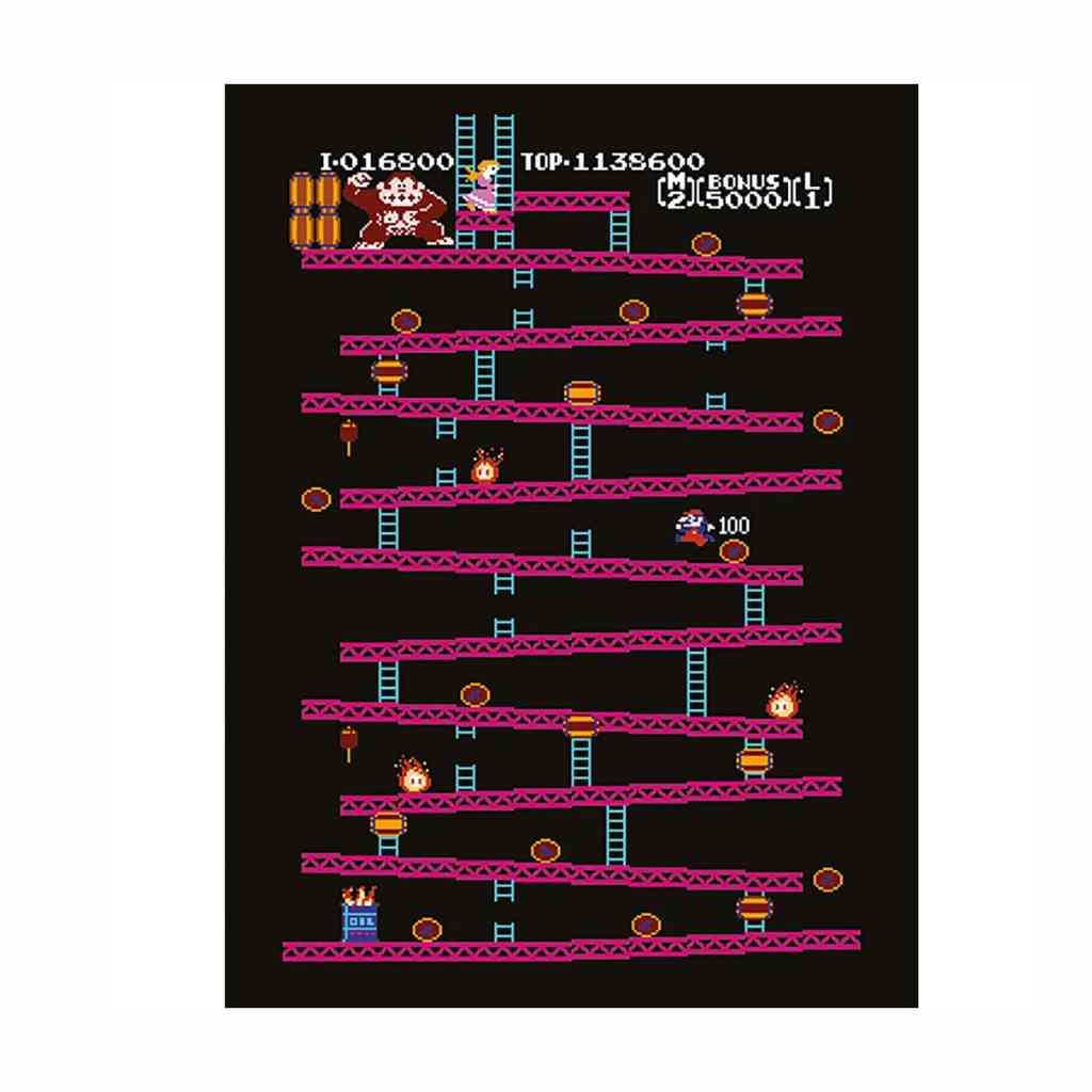 Pyramid - Donkey Kong - Nes - 30X40 Frame