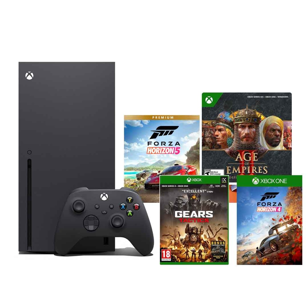 Xbox Series X Console + Forza 5 + Age of Empires + Gears Tactics + Forza 4 (Bundle)