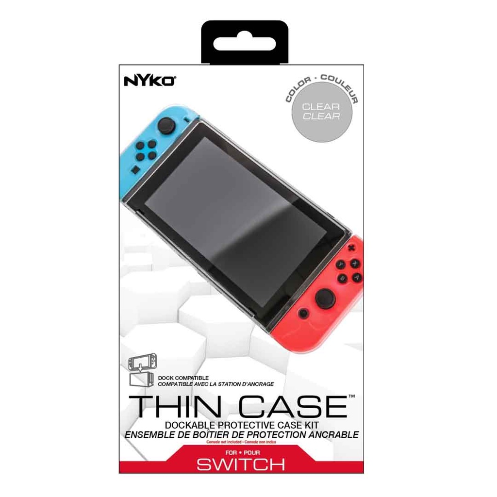 Nyko NS Thin Protective Case With Glass Screen Protector - Clear