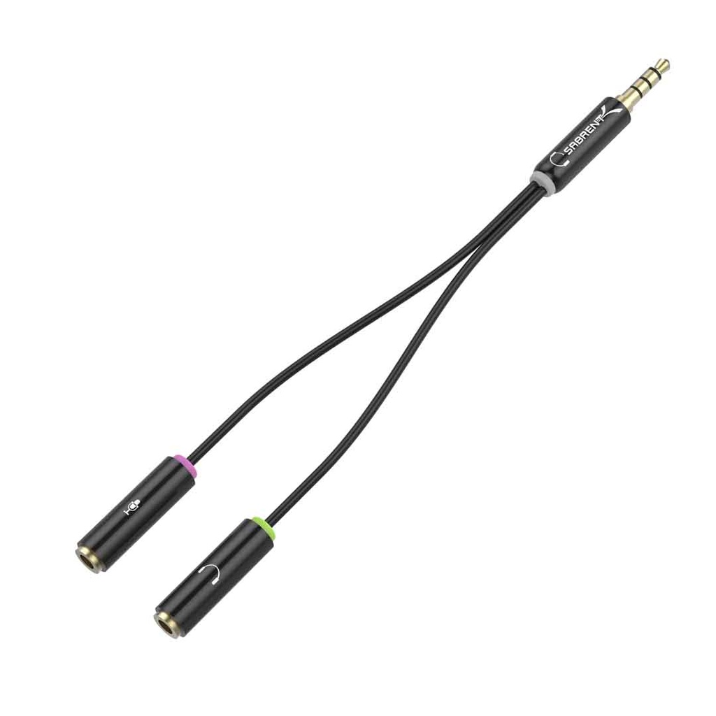 Sabrent 3.5mm Headset Splitter Adapter