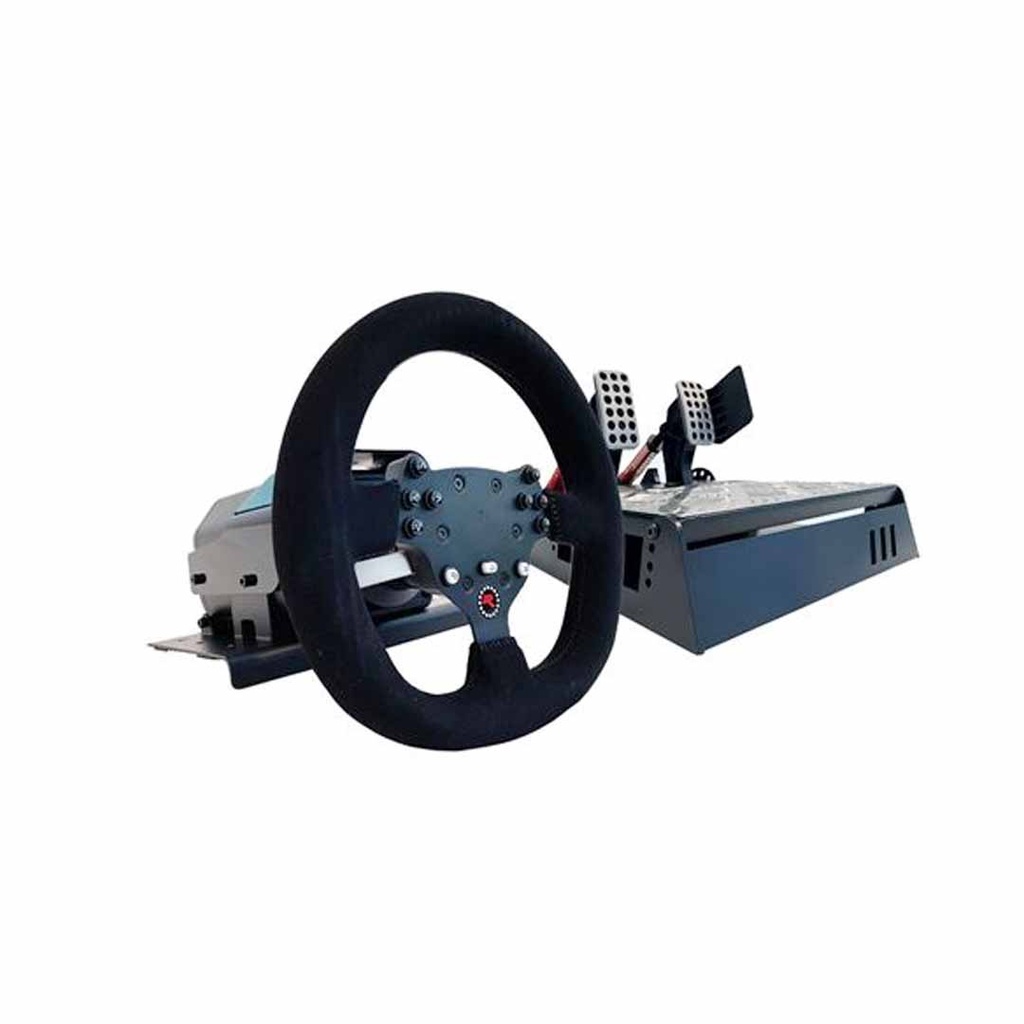 GTR Racing Simulator: RS30 Ultra Force Feedback Wheel + V3 Pro Steel Metal Base Adjustable 2-Pedals | 3-Pedals