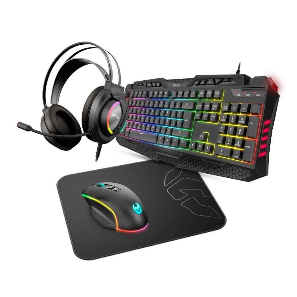KROM KRITIC RGB Rainbow Gaming Kit