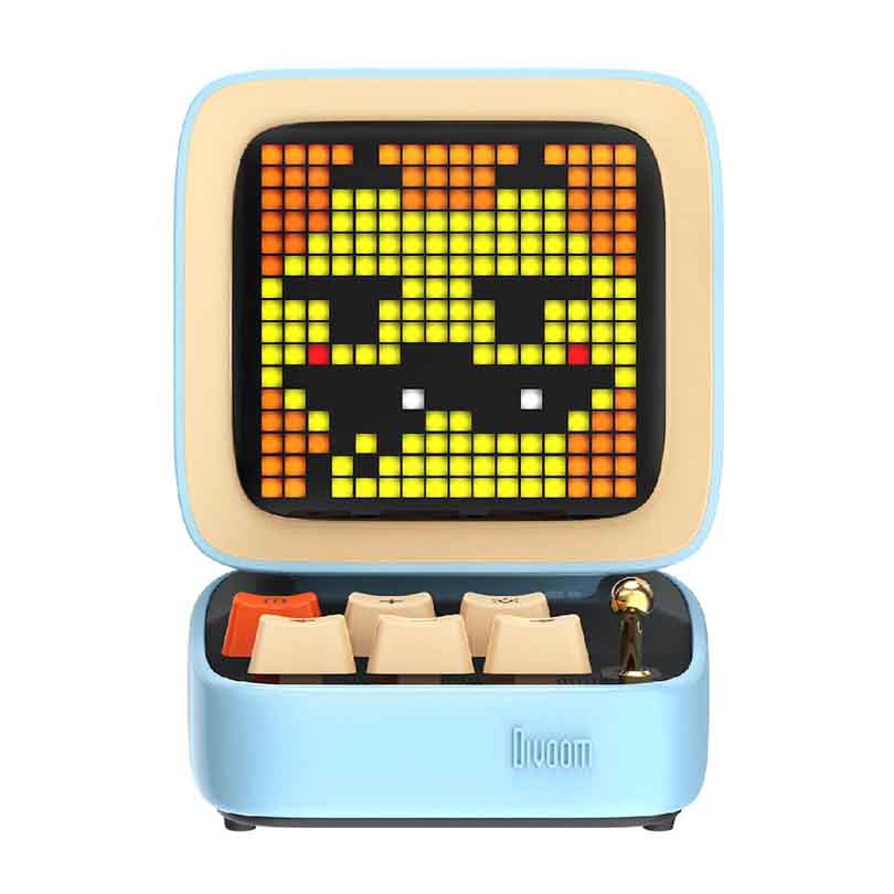 Divoom Ditoo-Mic Mini Karaoke Machine Pixel Art Bluetooth Speaker - Blue