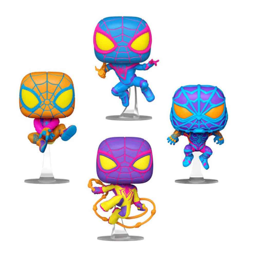 Funko Pop! Marvel: Miles Morales 4pk (BLKLT)(Exc)