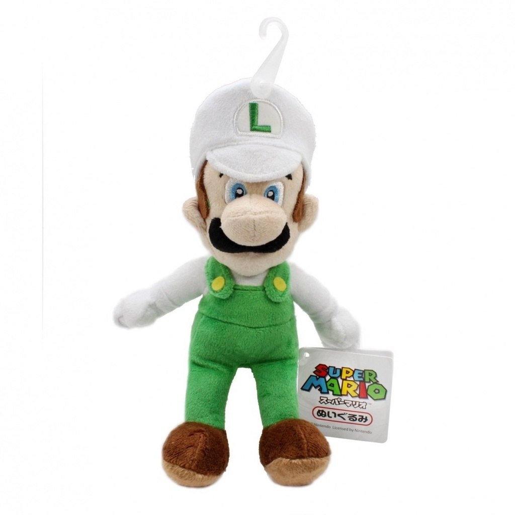 San Ei  officially licensed Super Mario Plush 9" fire Luigi japanese