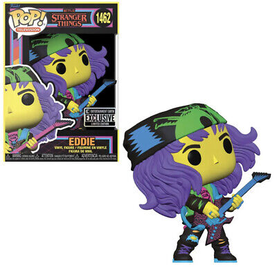 Funko Pop! Tv: Stranger Things S4 - Hunter Eddie with Guitar (BLKLT)(Exc) Figure