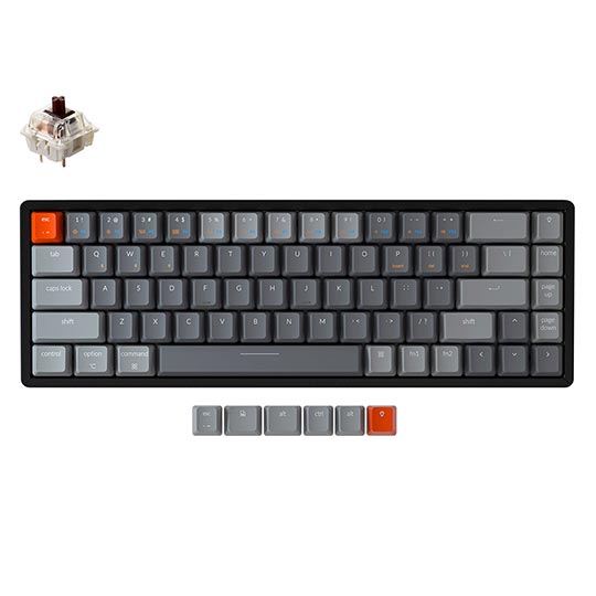Keychron K6 Pro 68 Key Aluminum Frame  Keychron K Pro Mechanical Keyboard RGB Brown