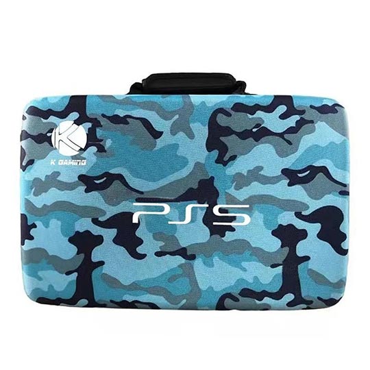 KGAMING PS5 Hard Bag Camo Blue