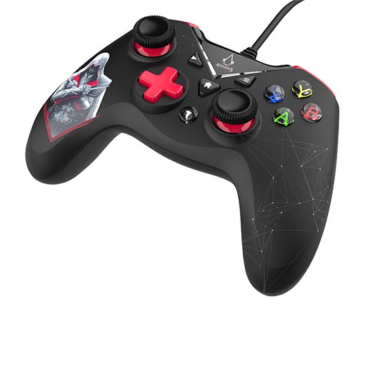 Freaks And Geeks Assassin’s Creed – USB Wired Controller for PC/Xbox One/SeriesX/S with 3M Cable – Black and Red