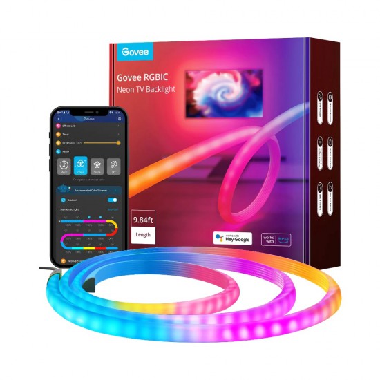 Govee RGBIC Neon TV Backlight,suitable for 45-55 inch (four