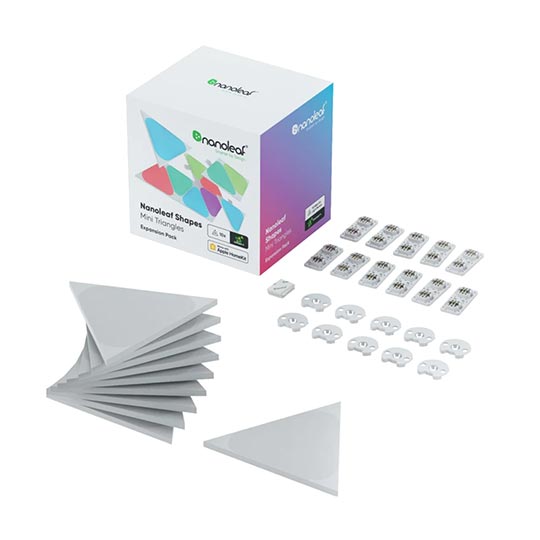 Nanoleaf Shapes - Triangles Mini - White - 10 Pack - Panels Only