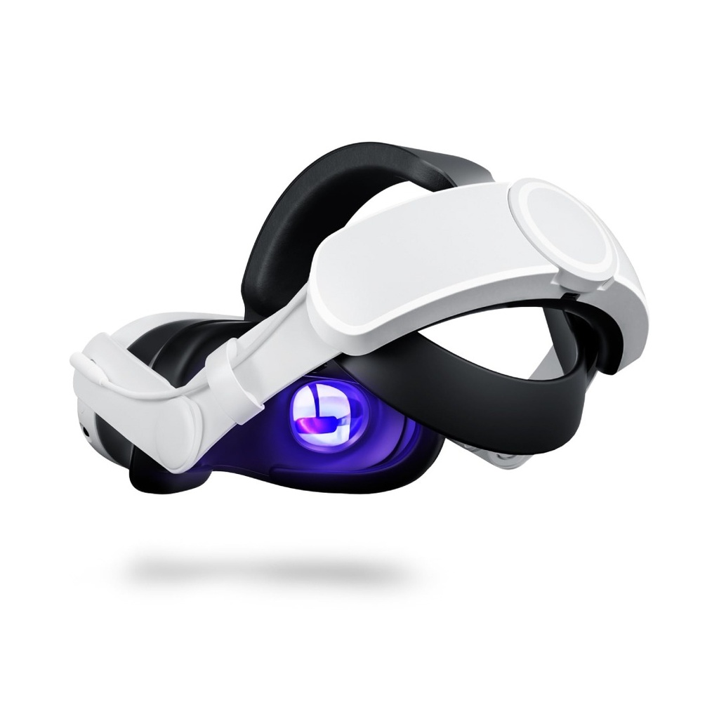 Blupebble Elite Adjustable Headstrap White with 6000 mAh Powerbank Built-in for Meta Quest 3
